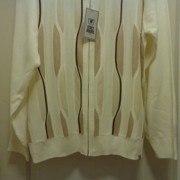 VINTAGE STYLED MENS ZIP UP SWEATER BY STACEY ADAMS NWT 2XL - Picture 8 of 8